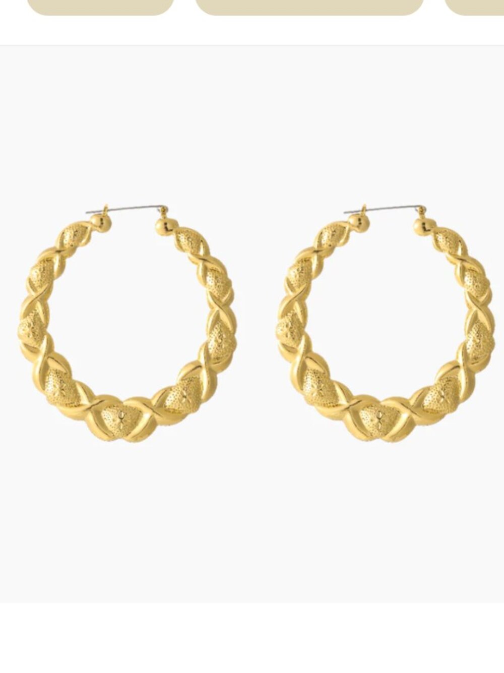 Dorado XOXO Hoop Earrings 18K Gold Plated